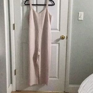 Everlane pale pink Japanese weave jumpsuit